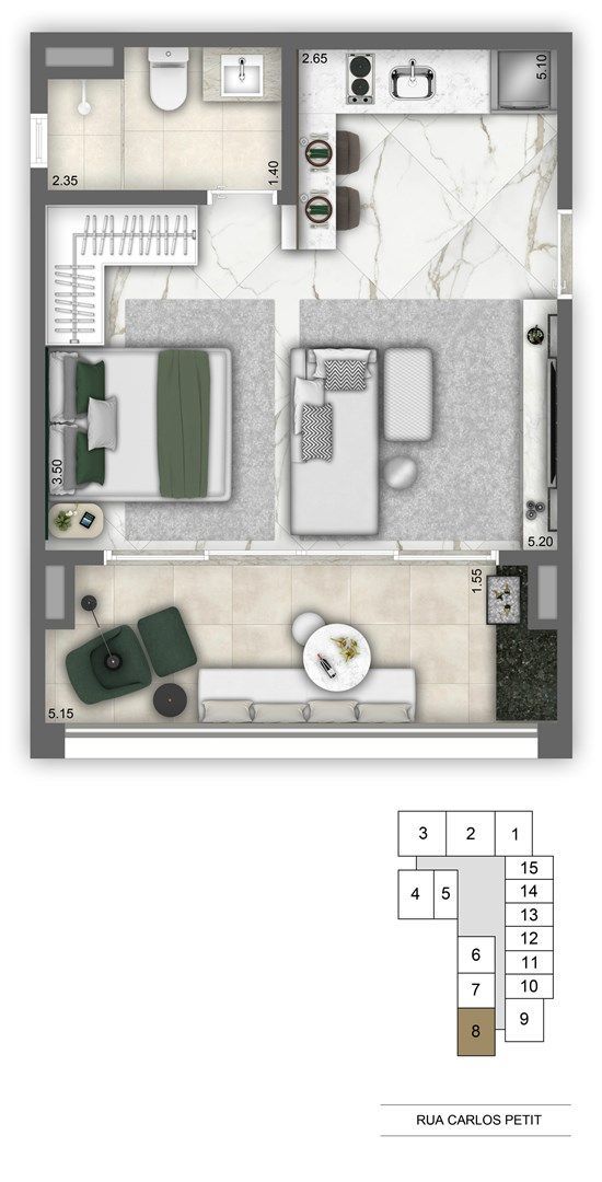 Apartamento, 1 quarto, 36 m² - Foto 18