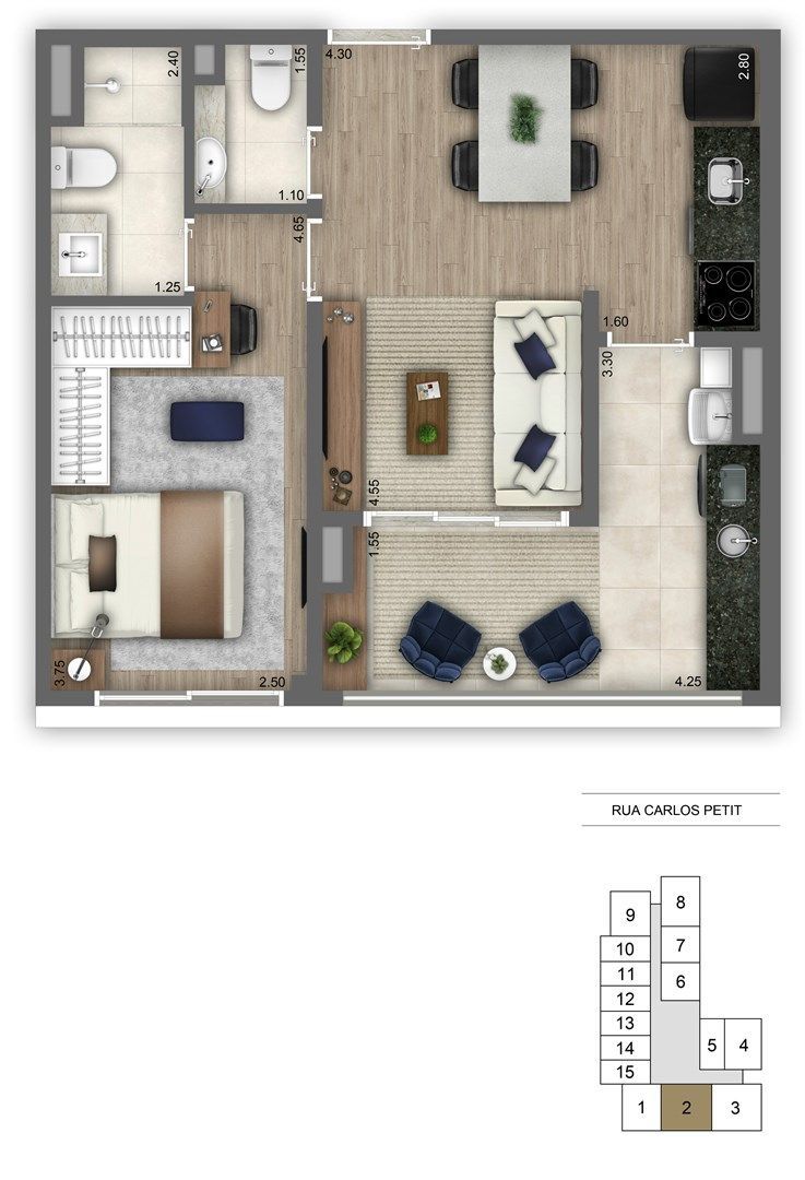 Apartamento, 1 quarto, 36 m² - Foto 19