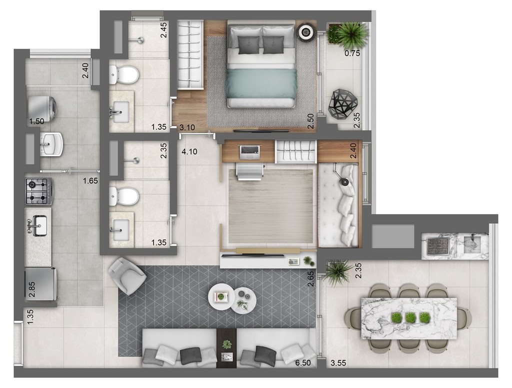 Apartamento, 2 quartos, 91 m² - Foto 14