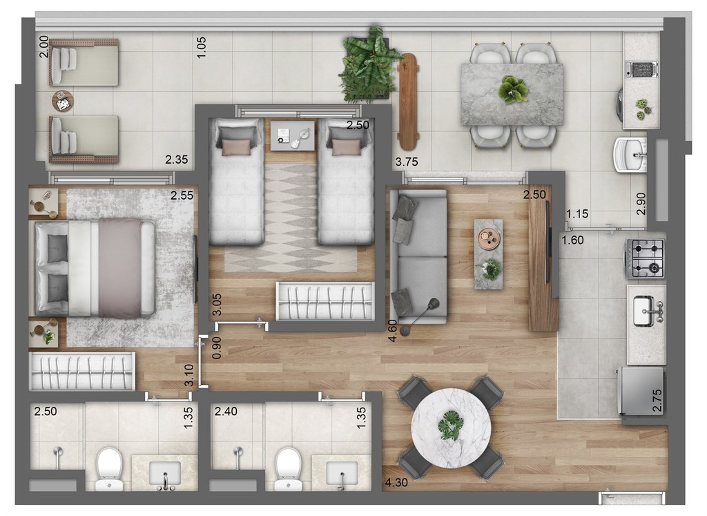 Apartamento, 2 quartos, 91 m² - Foto 15