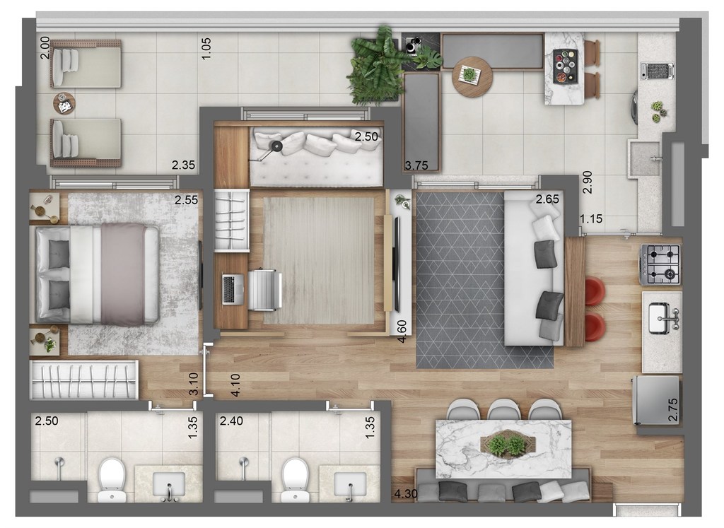 Apartamento, 2 quartos, 91 m² - Foto 16