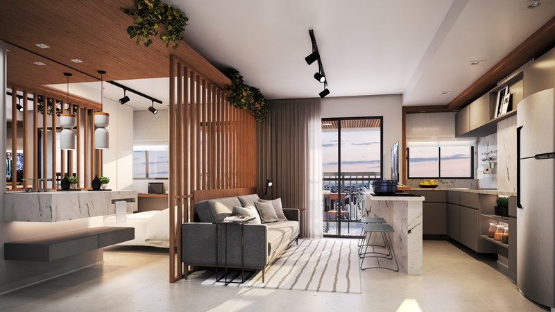 Apartamento Garden à venda em São Paulo, Vila Madalena, com 1 quarto, 52,49m² - Renaldo Moura