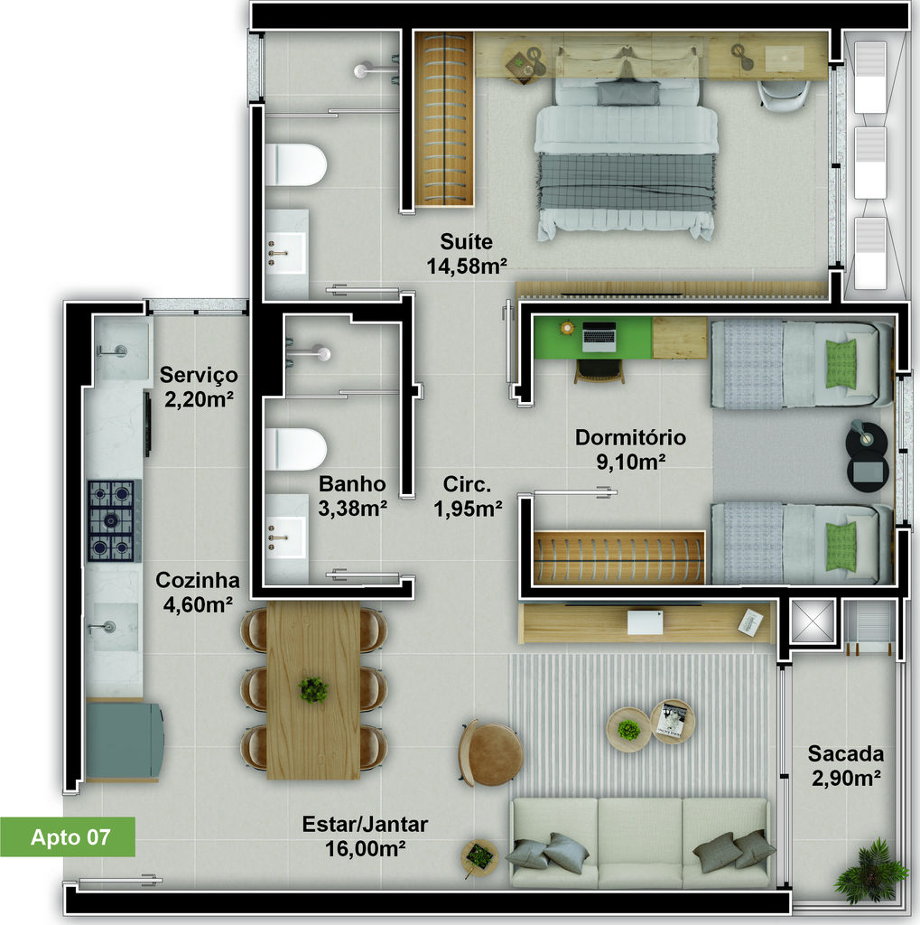 Apartamento, 2 quartos, 65 m² - Foto 22