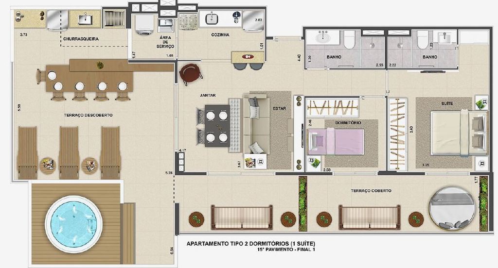Apartamento, 1 quarto, 48 m² - Foto 13