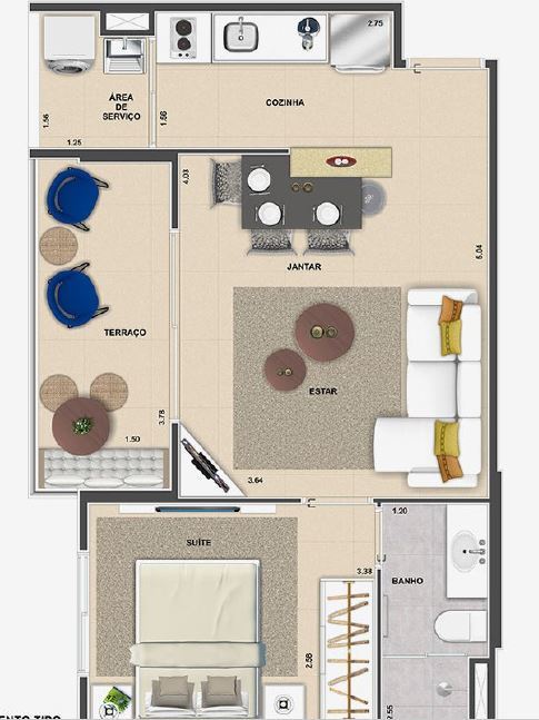 Apartamento, 1 quarto, 48 m² - Foto 17