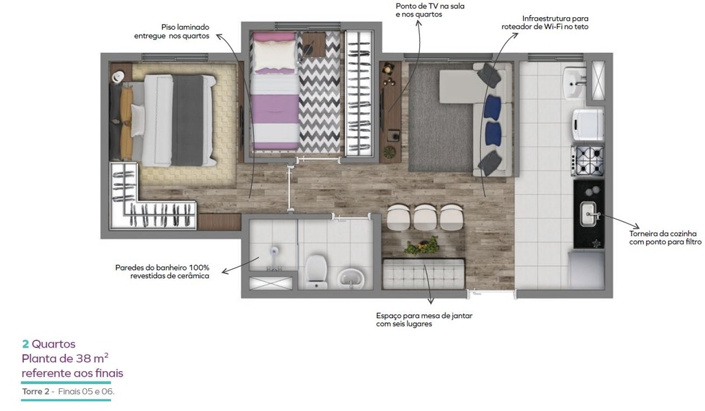 Apartamento, 2 quartos, 33 m² - Foto 14