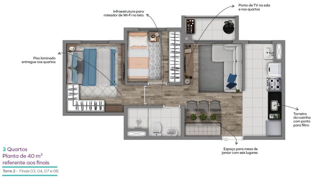 Apartamento, 2 quartos, 33 m² - Foto 15
