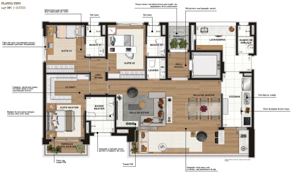 Apartamento, 3 quartos, 147 m² - Foto 11