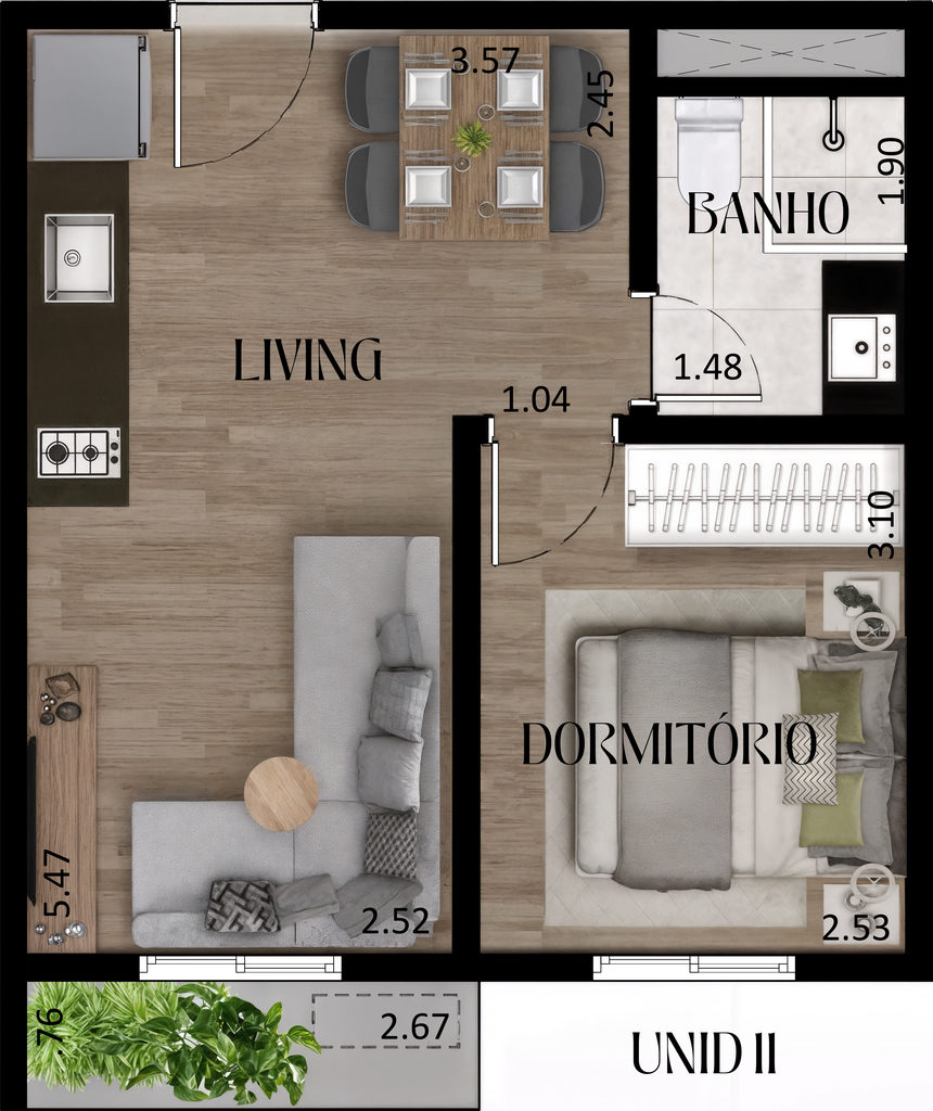 Apartamento, 1 quarto, 27 m² - Foto 15