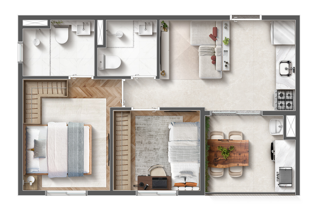 Apartamento, 2 quartos, 57 m² - Foto 8