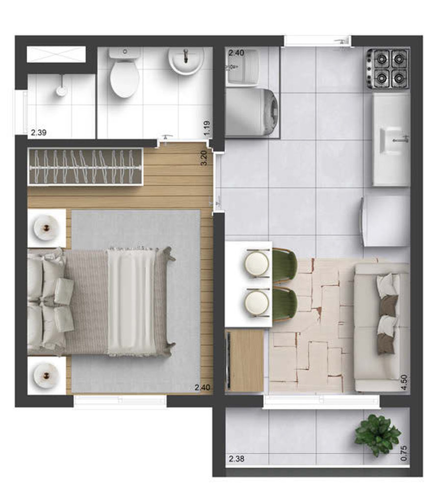 Apartamento, 1 quarto, 26 m² - Foto 22