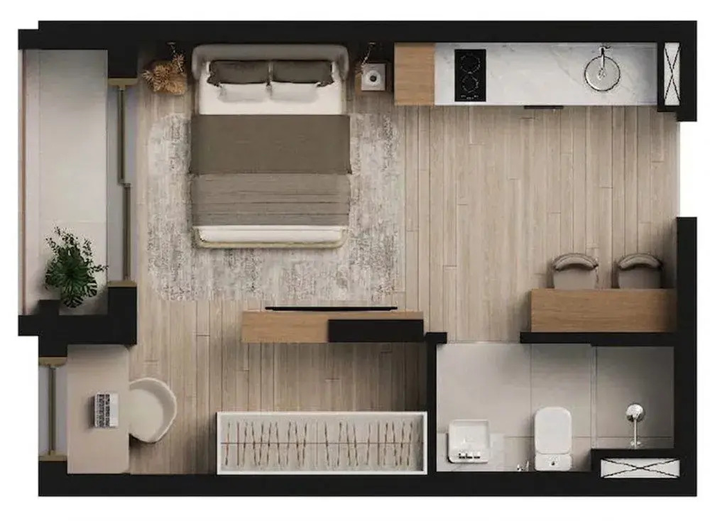 Apartamento, 1 quarto, 27 m² - Foto 47