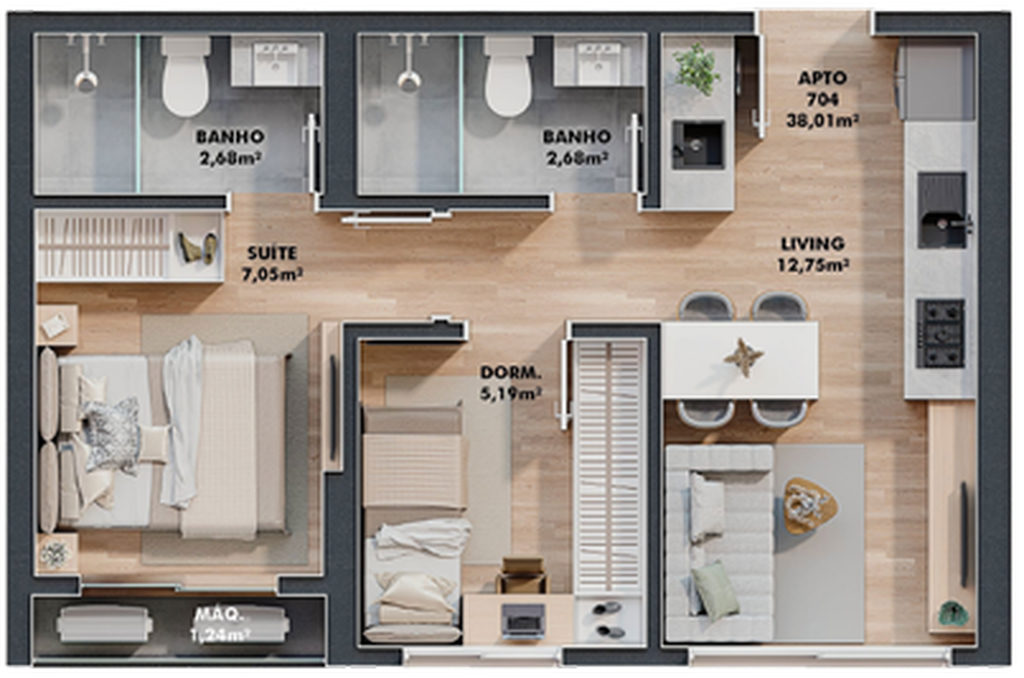 Apartamento, 1 quarto, 30 m² - Foto 36