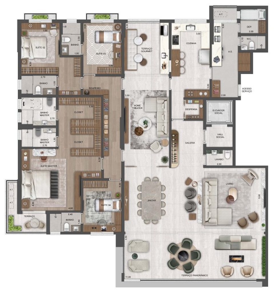 Apartamento, 4 quartos, 700 m² - Foto 26