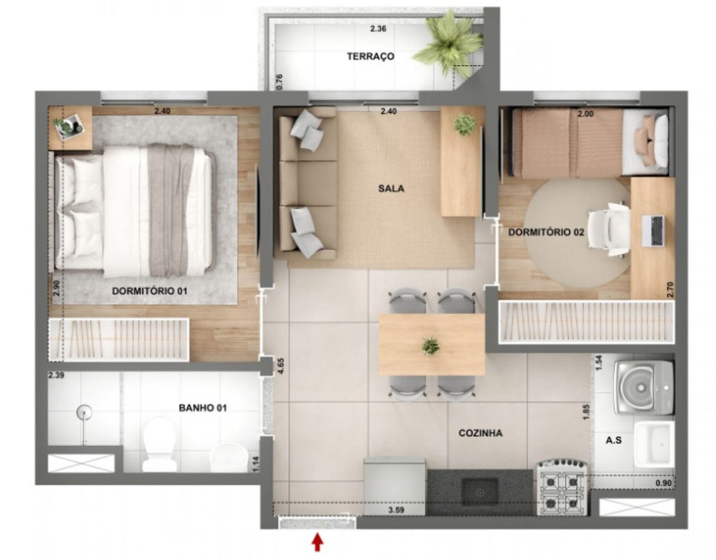 Apartamento, 1 quarto, 25 m² - Foto 15