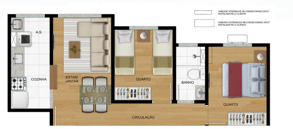 Apartamento, 2 quartos, 43 m² - Foto 8