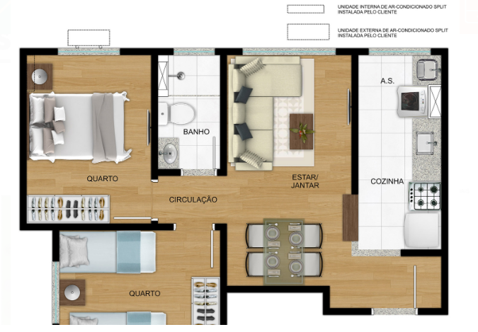 Apartamento, 2 quartos, 43 m² - Foto 9