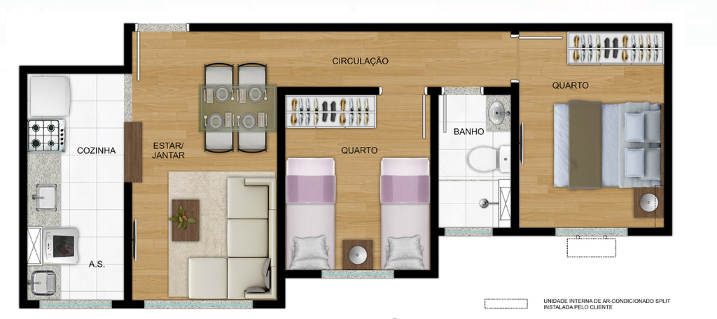 Apartamento, 2 quartos, 43 m² - Foto 10