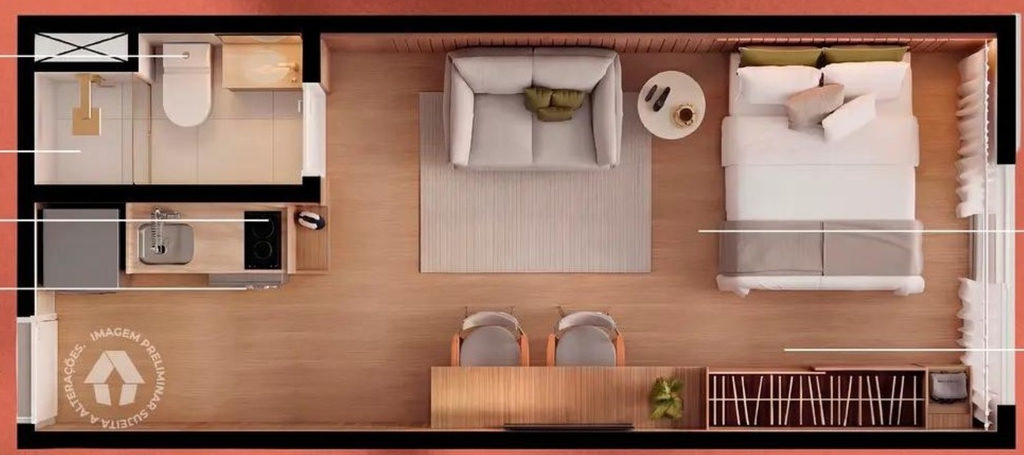 Apartamento, 1 quarto, 24 m² - Foto 28