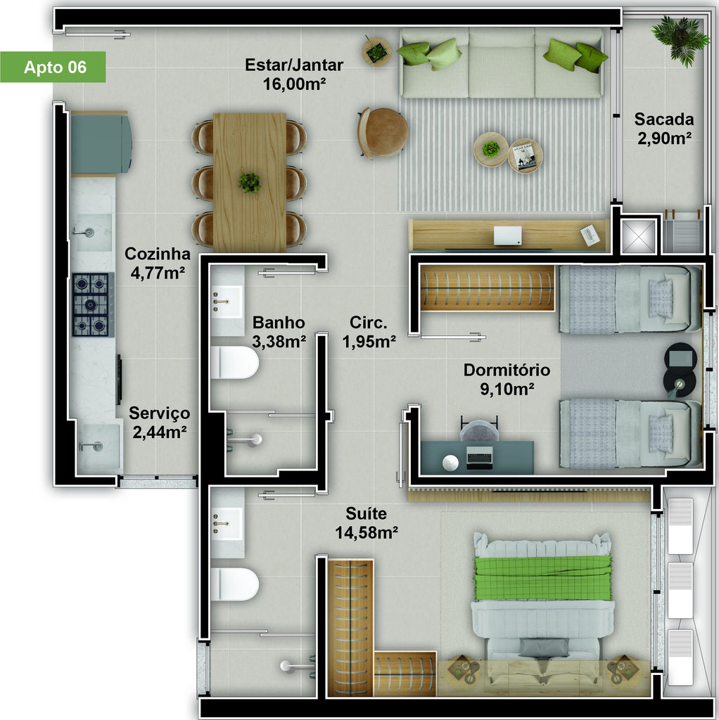 Apartamento, 2 quartos, 65 m² - Foto 21