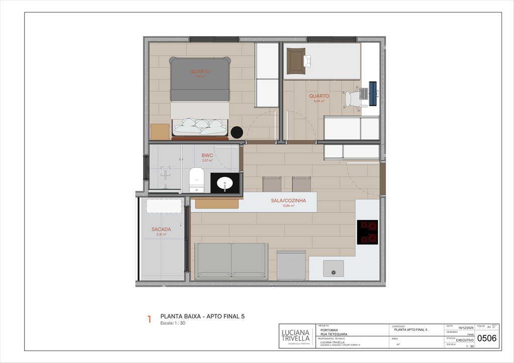 Apartamento, 1 quarto, 34 m² - Foto 34