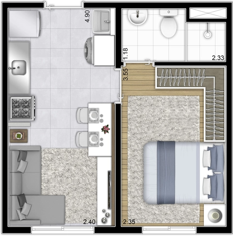 Apartamento, 1 quarto, 26 m² - Foto 16