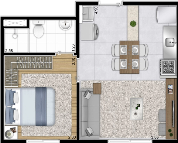 Apartamento, 1 quarto, 26 m² - Foto 11