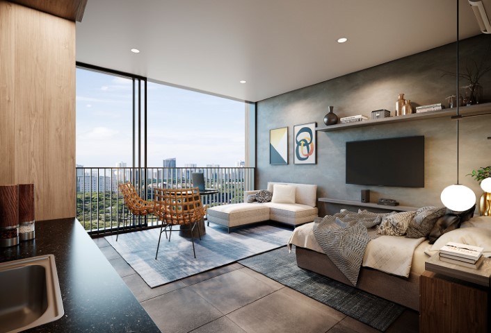 Studio à venda em São Paulo, Tatuapé, com 1 quarto, 31,75m² - Renaldo Moura