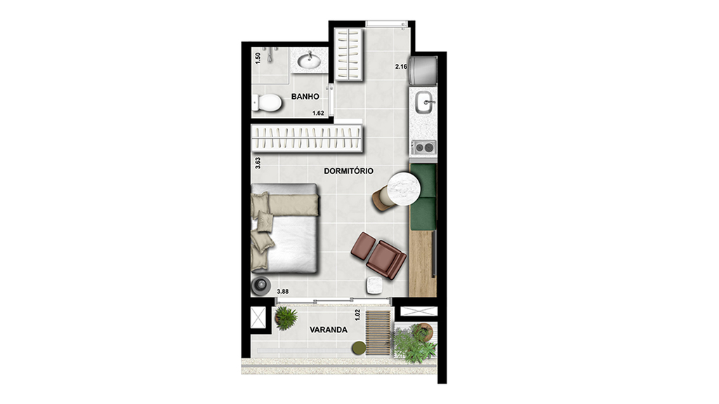Apartamento à venda com 1 quarto, 36m² - Foto 20