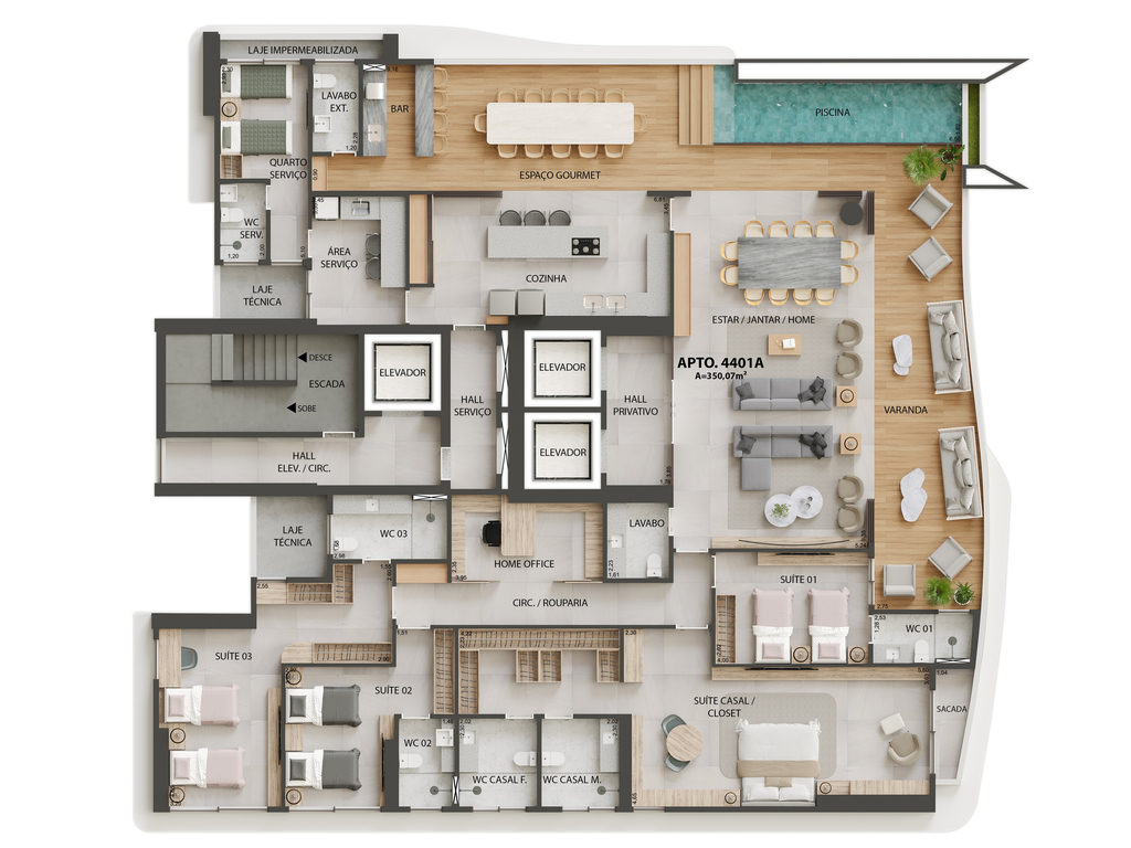Apartamento, 3 quartos, 124 m² - Foto 52