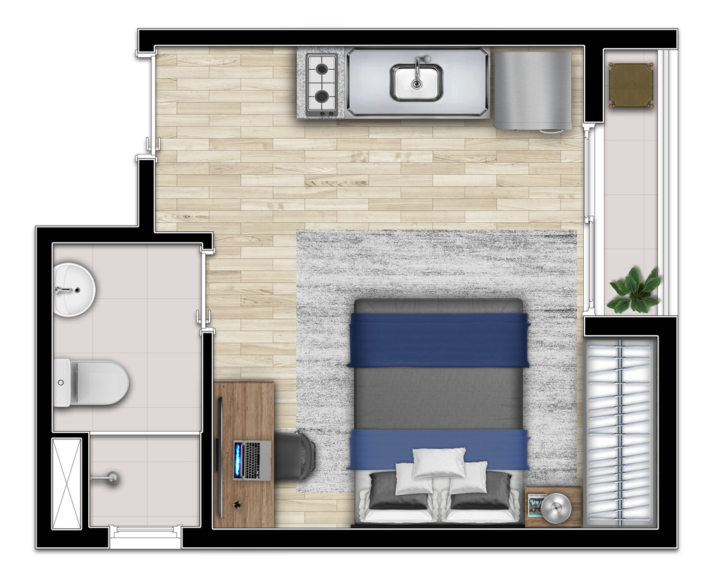 Apartamento, 1 quarto, 25 m² - Foto 26