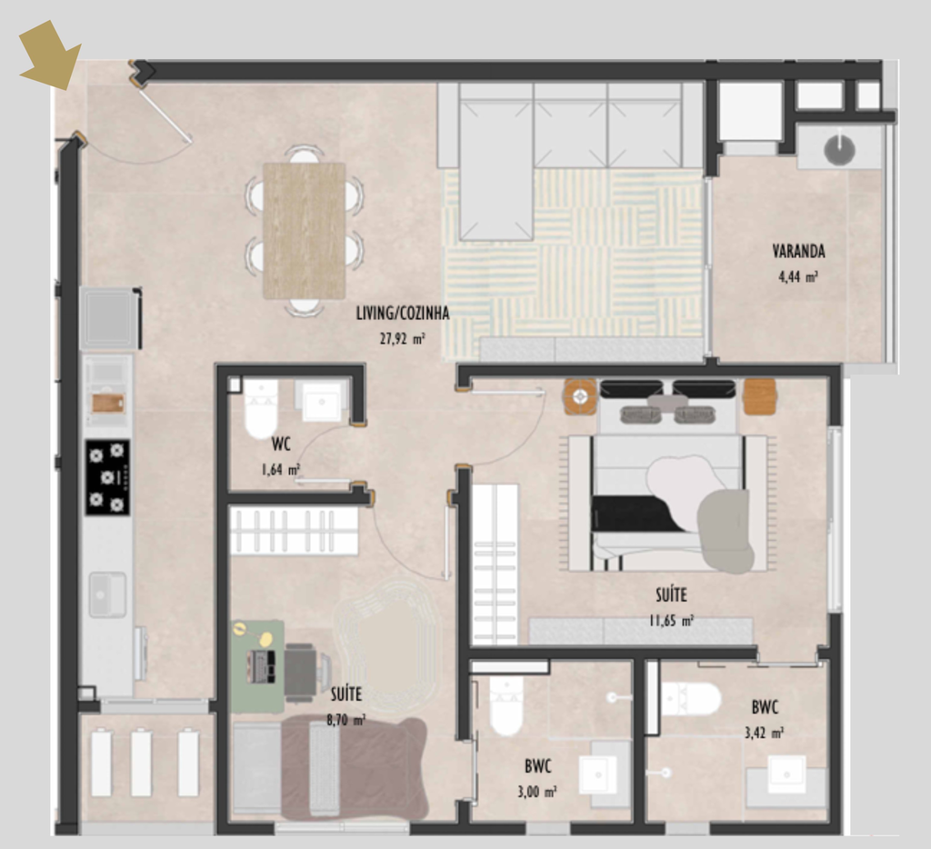 Apartamento, 3 quartos, 94 m² - Foto 83