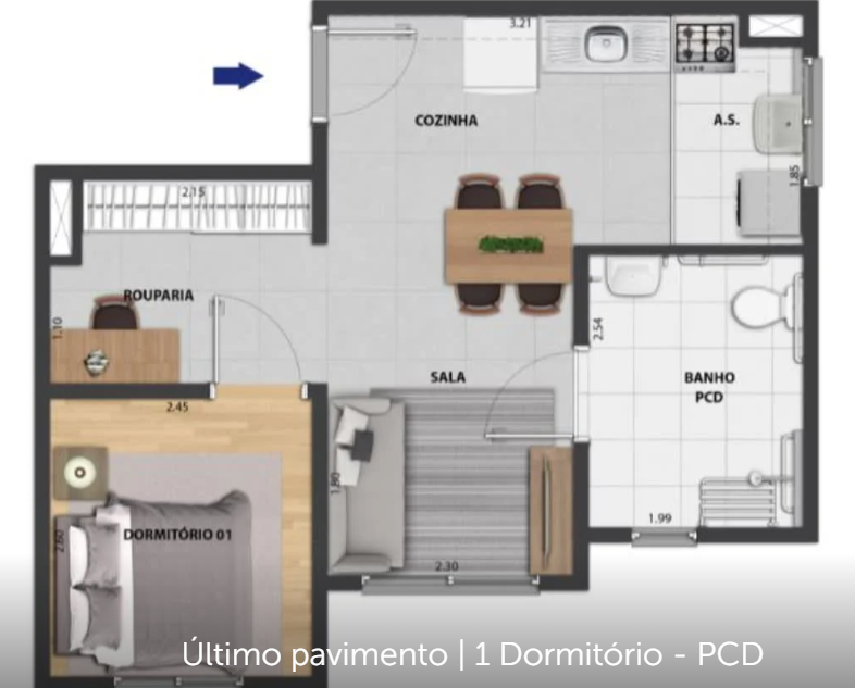 Apartamento, 2 quartos, 34 m² - Foto 19