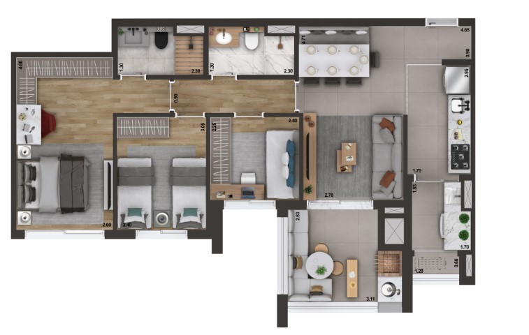 Apartamento à venda com 3 quartos, 105m² - Foto 33