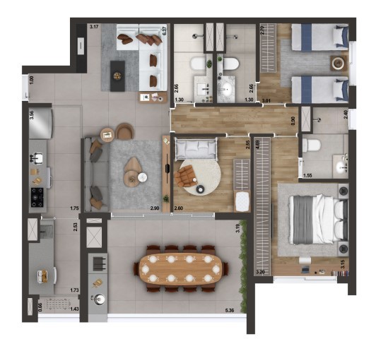 Apartamento à venda com 3 quartos, 105m² - Foto 35