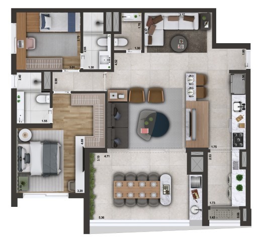 Apartamento à venda com 3 quartos, 105m² - Foto 37