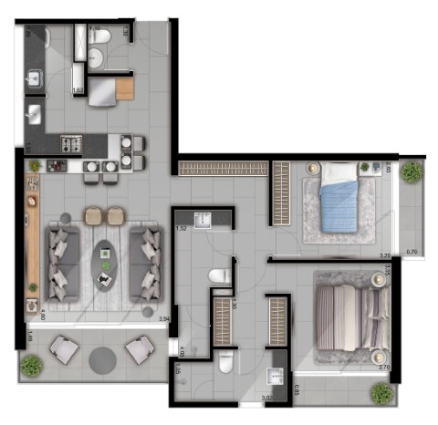 Apartamento, 2 quartos, 105 m² - Foto 21
