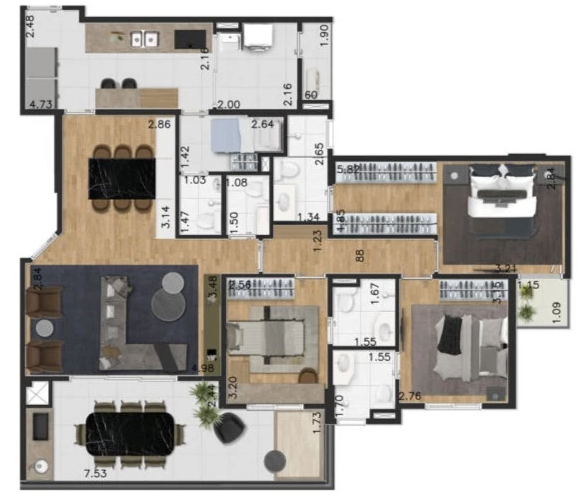 Apartamento, 3 quartos, 95 m² - Foto 23