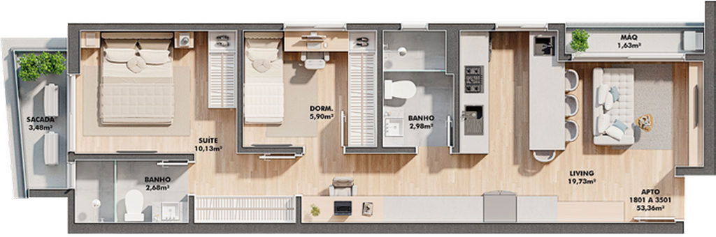 Apartamento, 1 quarto, 30 m² - Foto 48