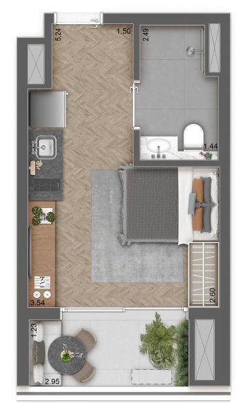 Apartamento, 1 quarto, 25 m² - Foto 14