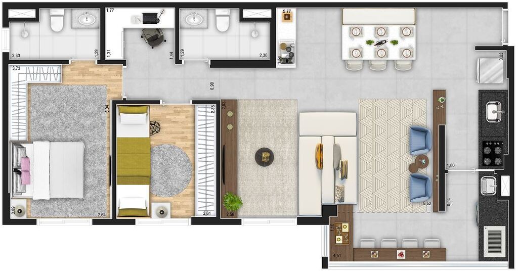 Apartamento, 3 quartos, 87 m² - Foto 19