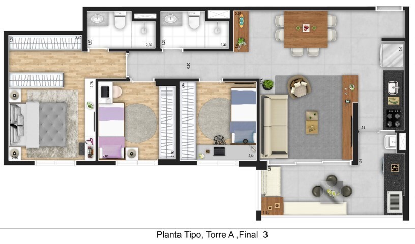 Apartamento, 3 quartos, 87 m² - Foto 23