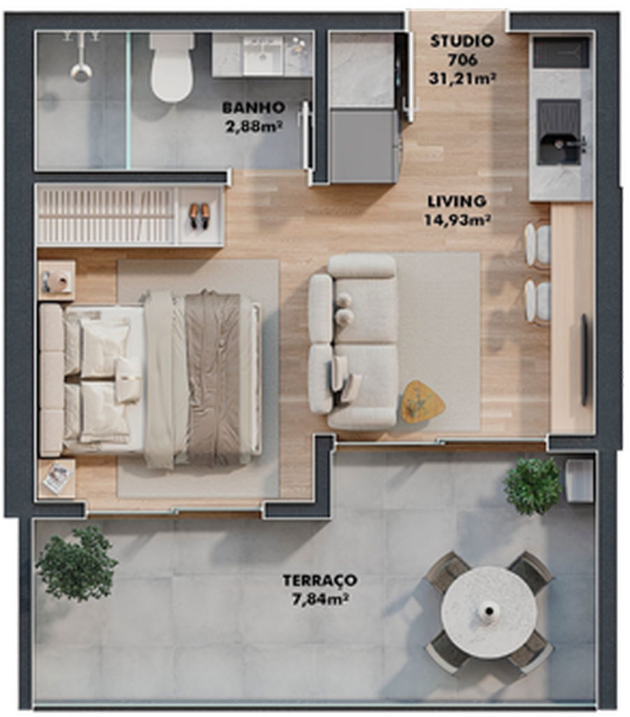 Apartamento, 1 quarto, 30 m² - Foto 33