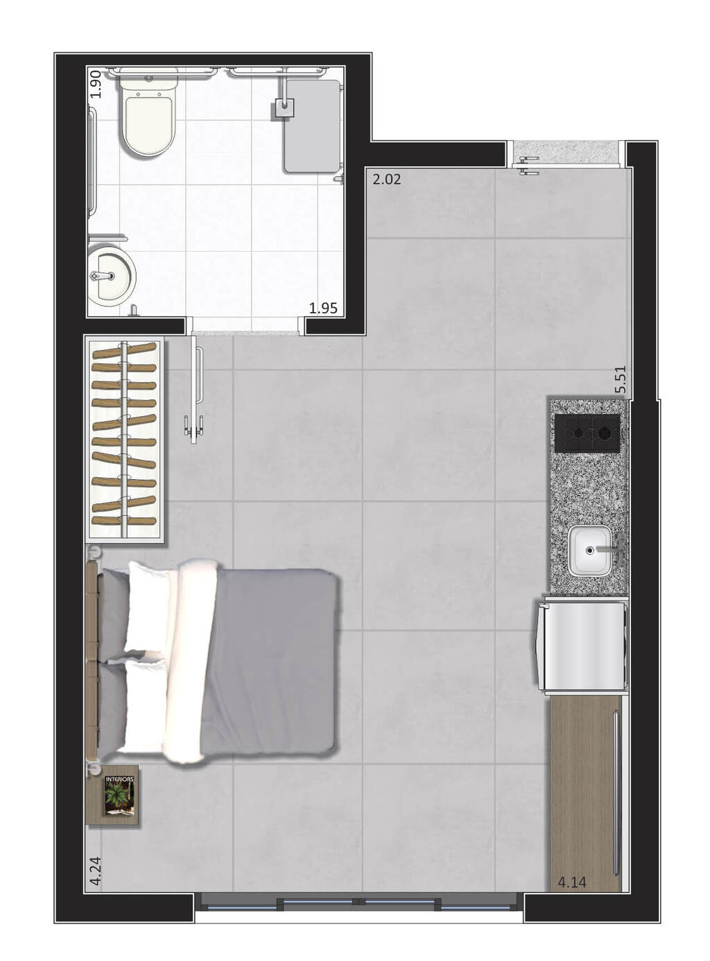 Kitnet-Studio, 24 m² - Foto 5