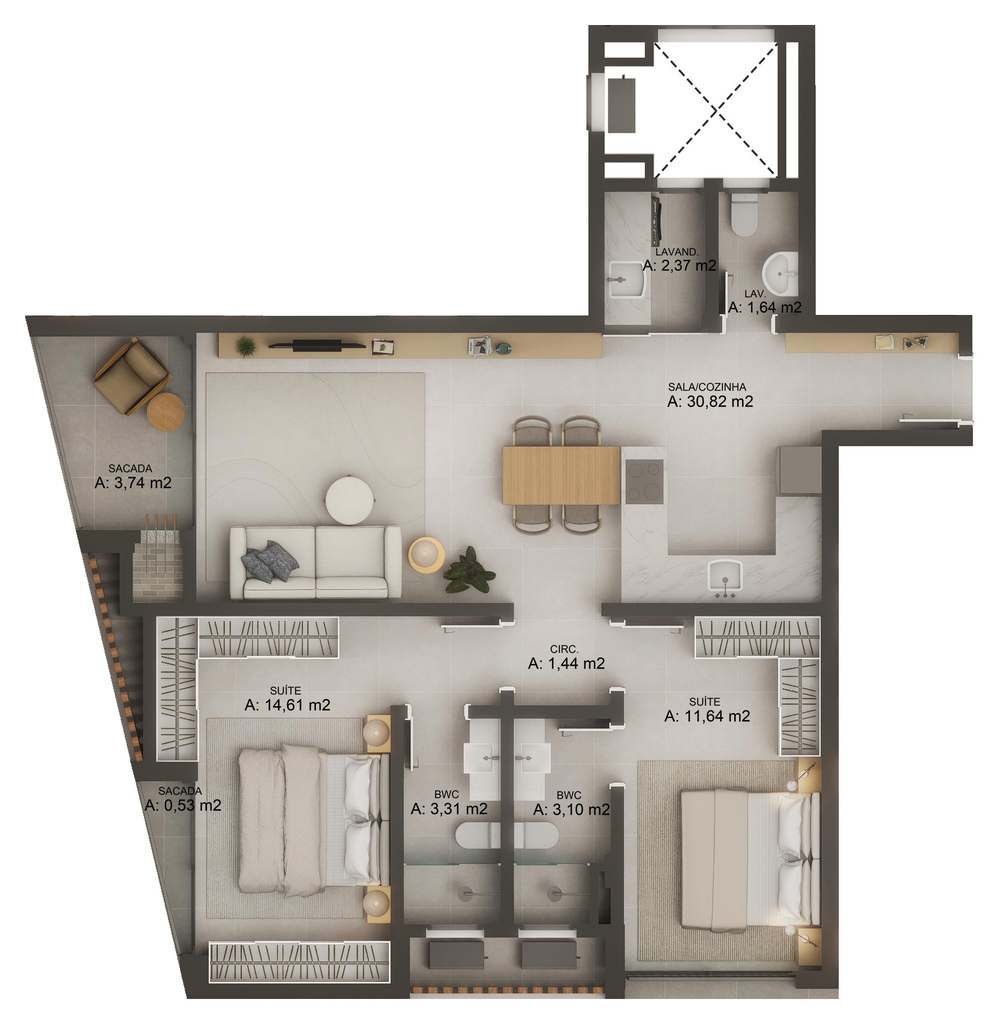 Apartamento, 4 quartos, 117 m² - Foto 32