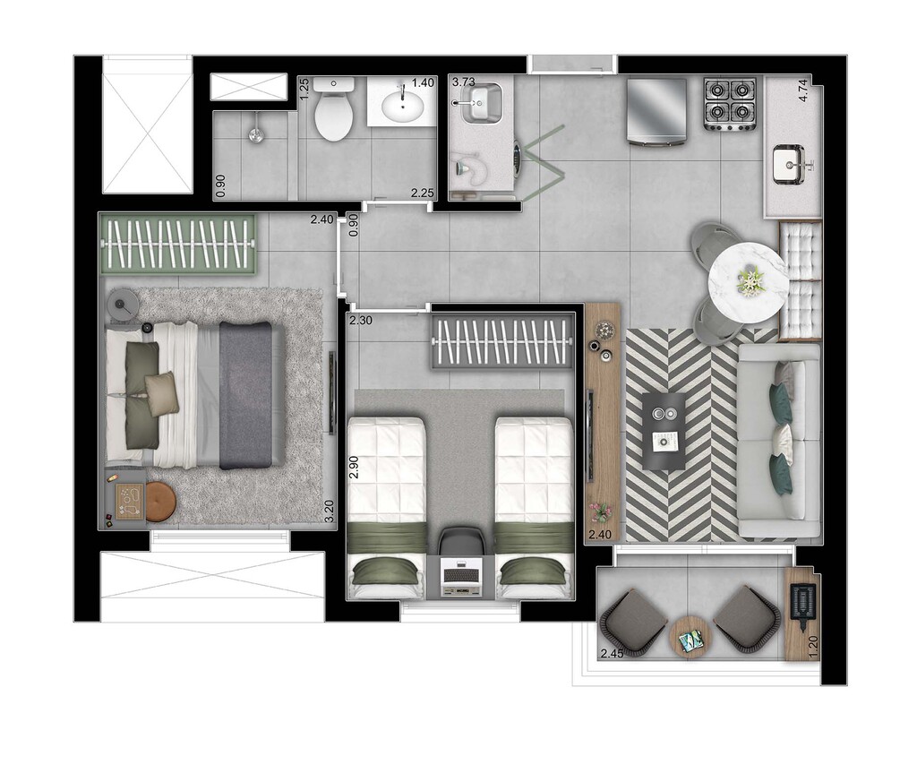 Apartamento, 2 quartos, 42 m² - Foto 13