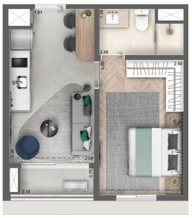 Apartamento, 1 quarto, 30 m² - Foto 12