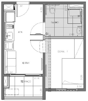 Apartamento, 2 quartos, 44 m² - Foto 12