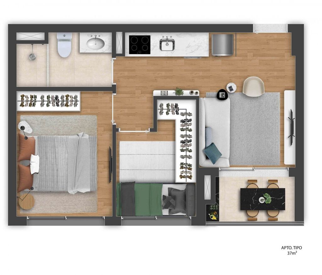 Apartamento, 2 quartos, 38 m² - Foto 33