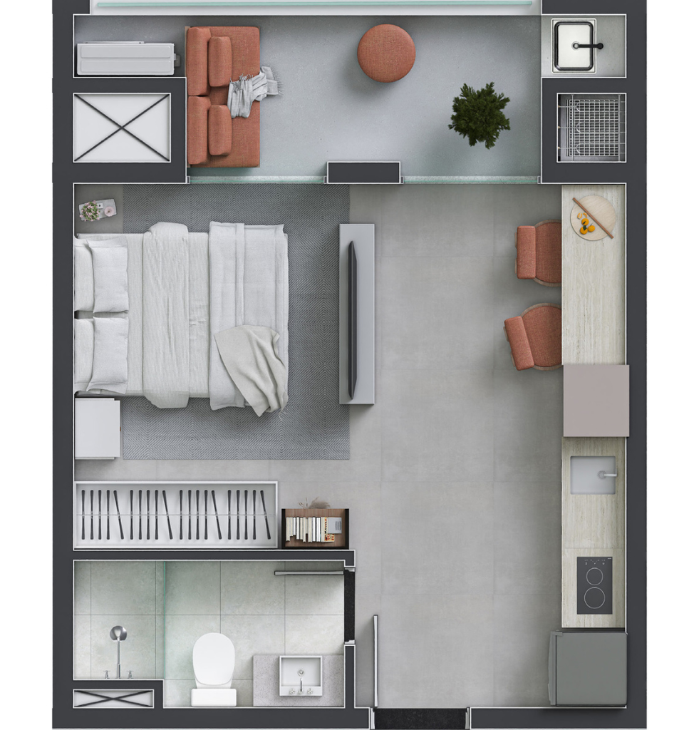 Apartamento, 1 quarto, 25 m² - Foto 35